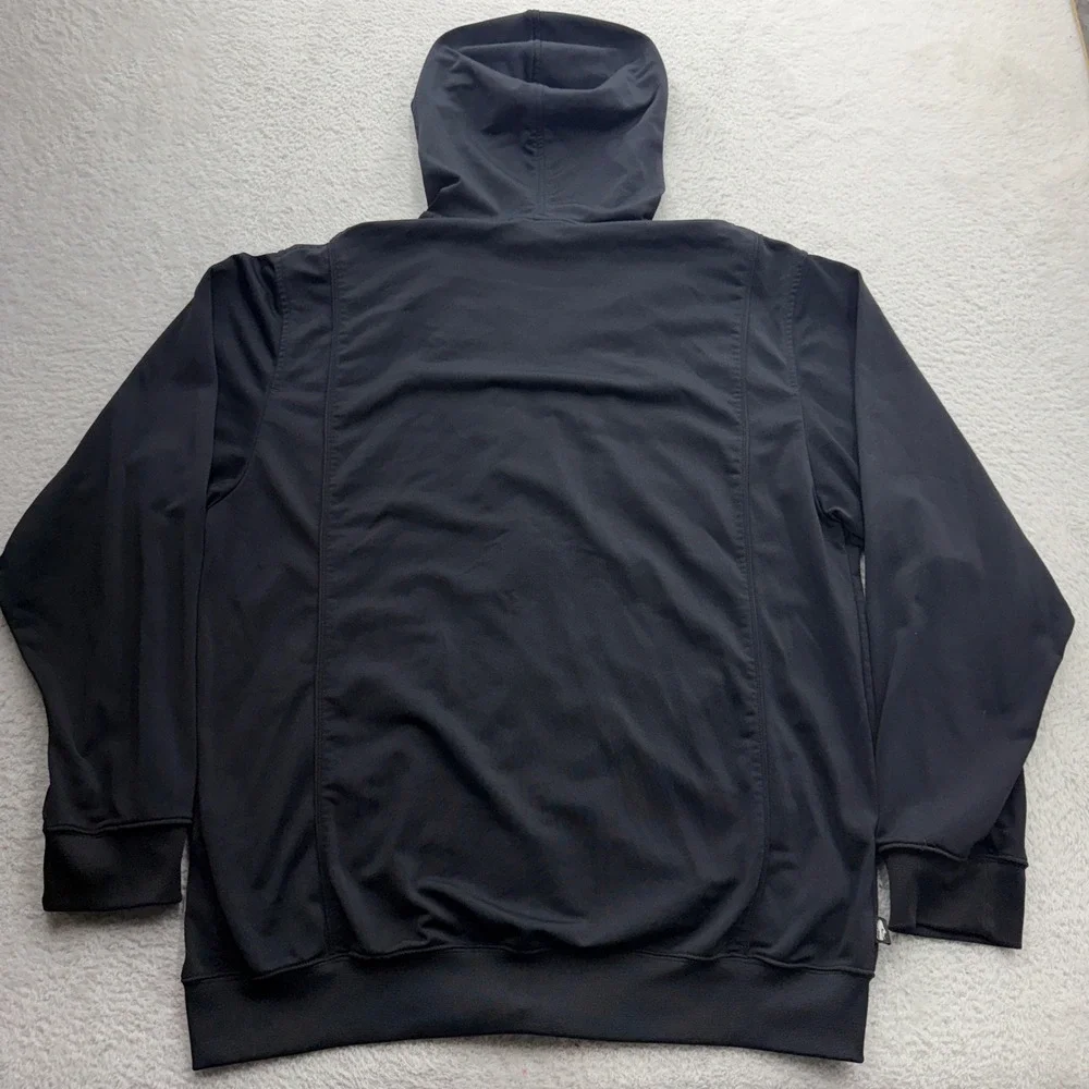 Nike Mens Full Zip Hoodie Black Spellout Logo Polyester Track Jacket Large‎